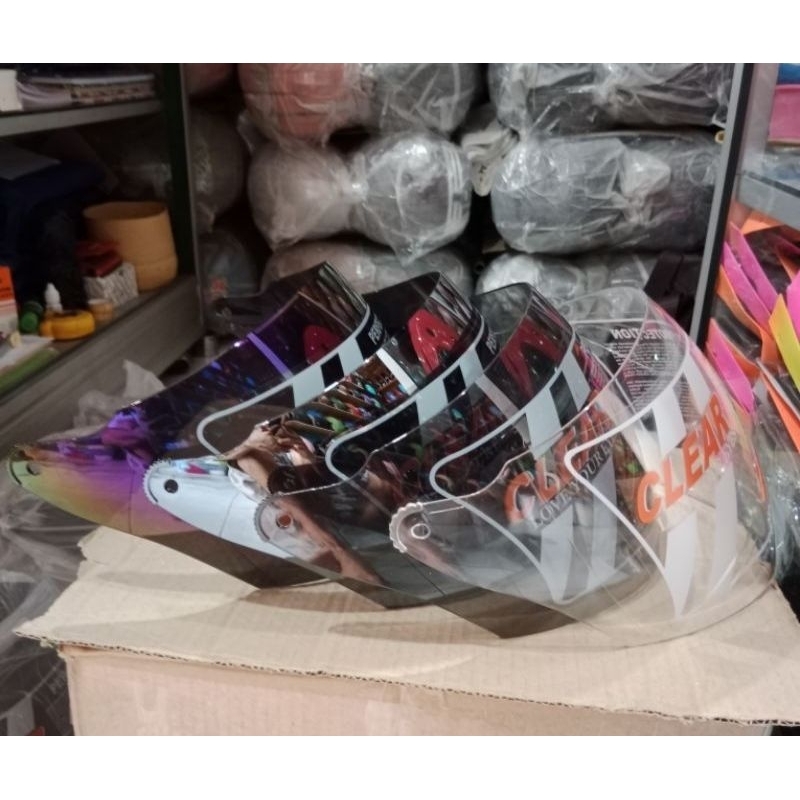 Kaca Helm GM fighter / kaca helm gm evolution gm icon / gm interceptor visor original merek clear / 