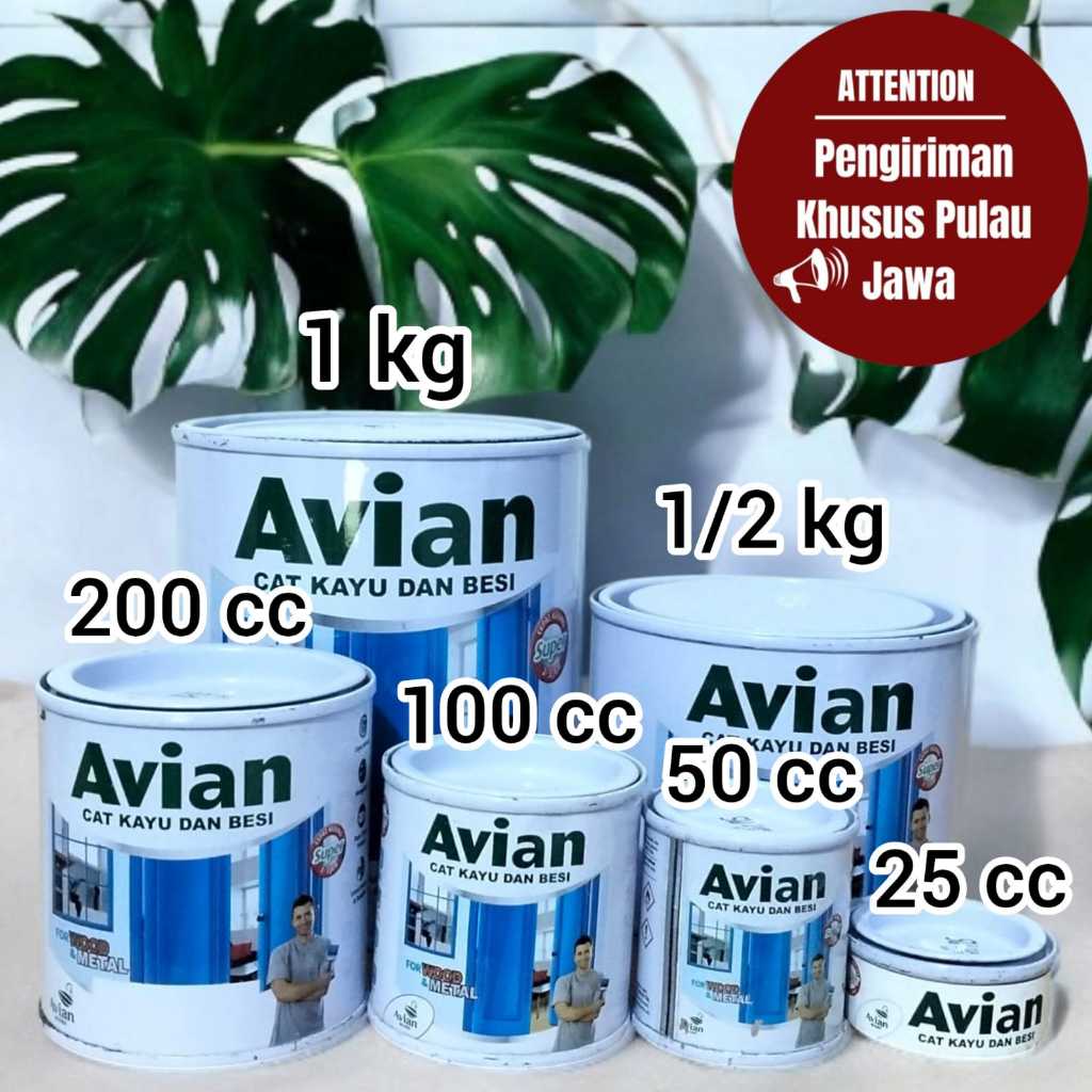 Cat Kayu Avian 0,9 Lt & Cat Kayu Avian / Cat Minyak AVian / Cat Avian High Gloss Enamel