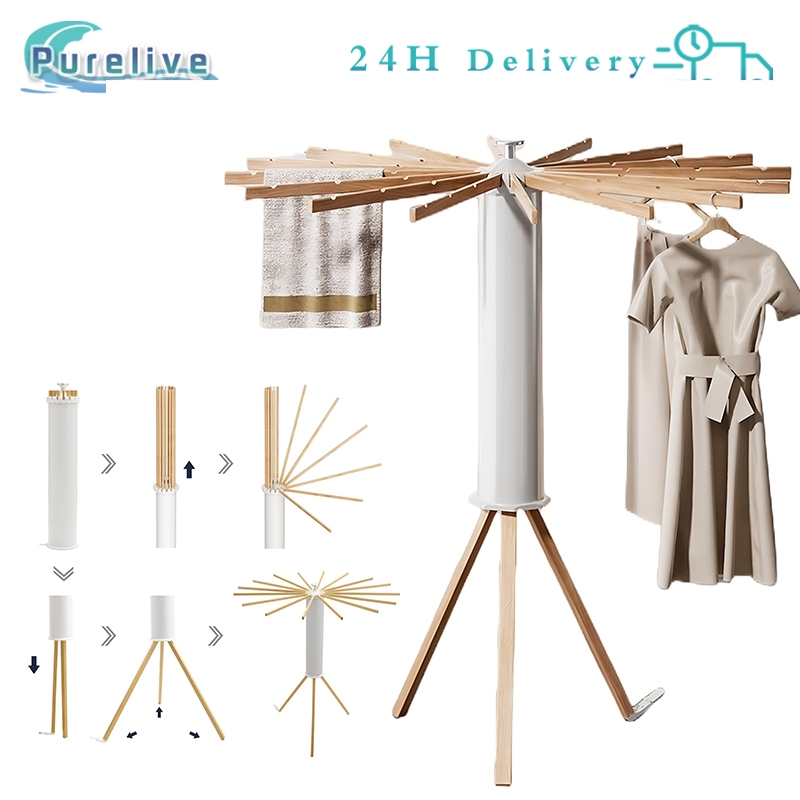 360 Degree Rotating Clothes Drying Rack Octopus Drying Rack Standing Folding Clothes Drying Rack