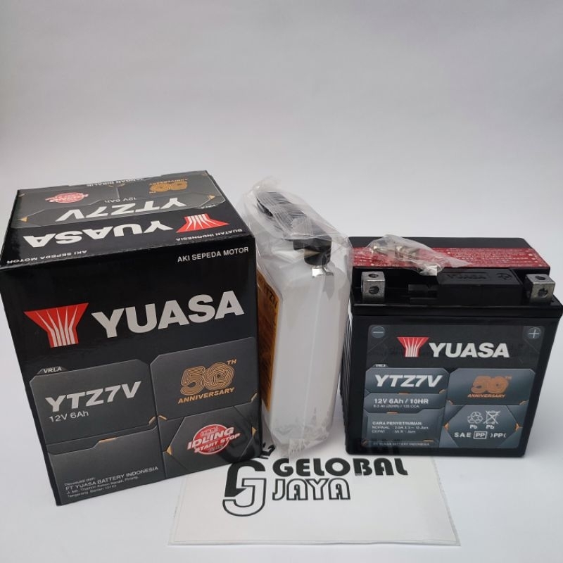 aki motor kering gtz7v yuasa ytz7v
