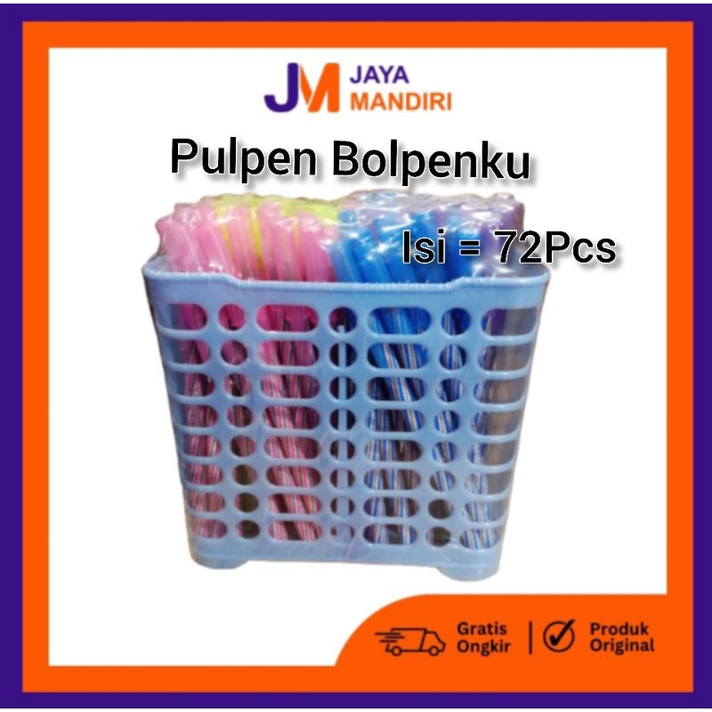 

Pulpen Warna-Warni Keranjang (72Pcs)