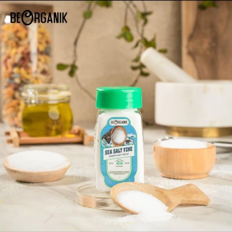 

BEORGANIK NATURAL SEA SALT FINE 110 GR - GARAM LAUT ORGANIK HALUS