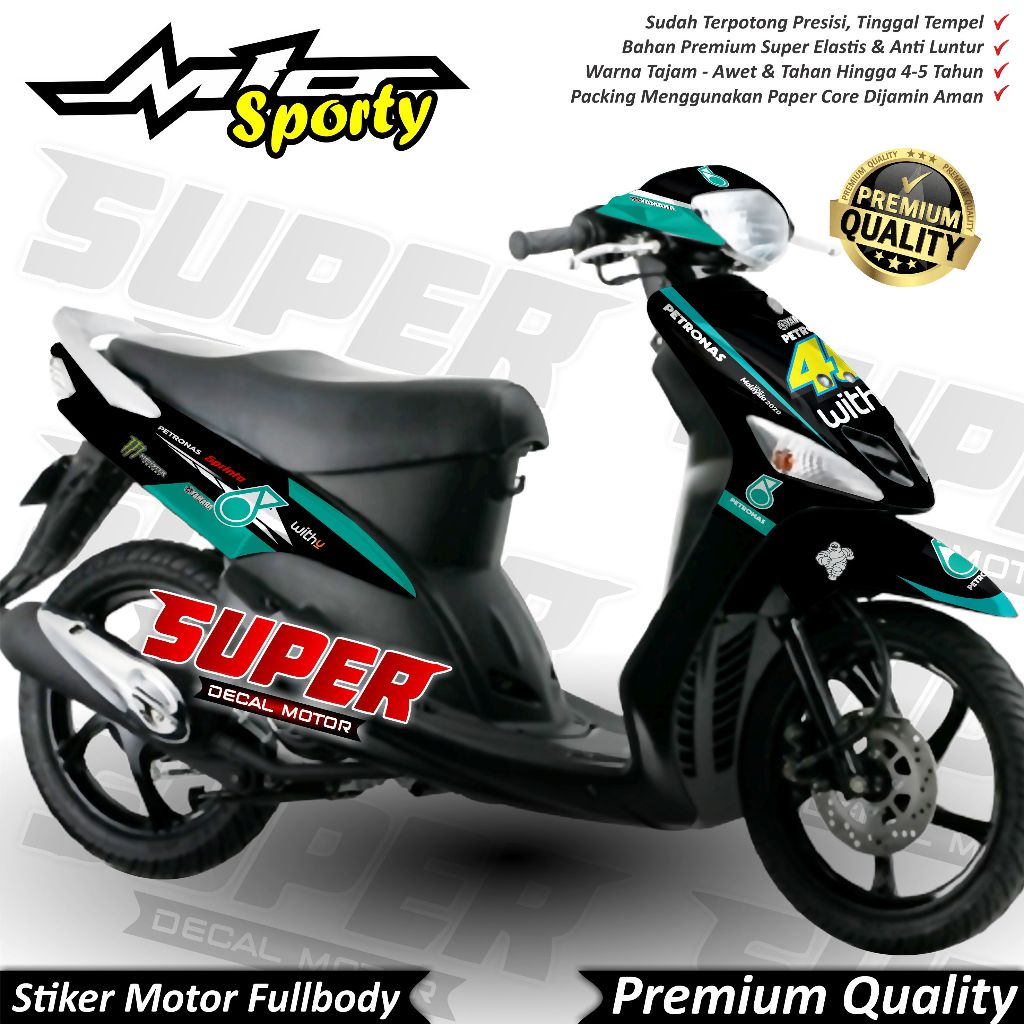TERBARU Stiker Decal Yamaha Mio Sporty Full Body Variasi Konsep Petronas