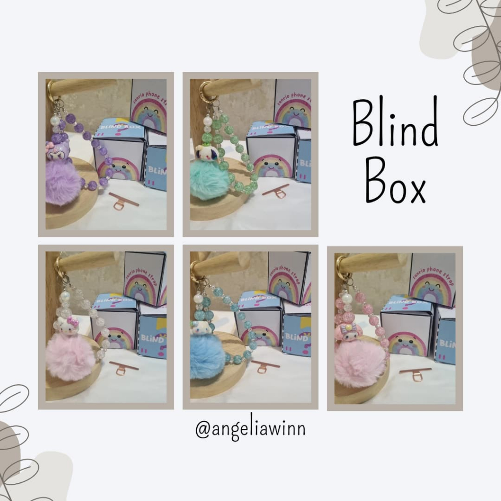 blind box sanrio phone strap gantungan kunci / uv beads