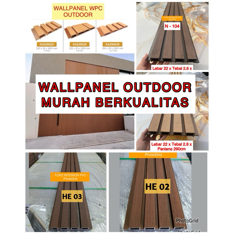 Wallpanel WPC Outdoor Dinding WPC Pagar WPC Outdoor Panel Outdoor