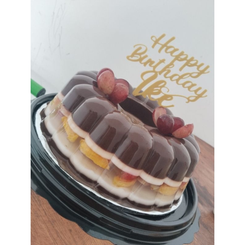

PUDING COKLAT BUAH KACA