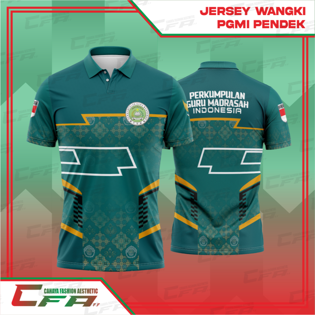CFA JERSEY PGMI PERKUMPULAN GURU MADRASAH INDONESIA DRYFIT PREMIUM / JERSEY PGMI LENGAN PENDEK KERAH