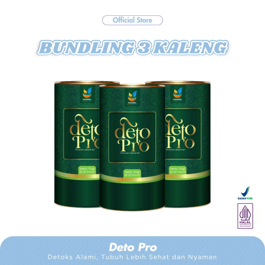 

3 KALENG DETO PRO Teh Detox Sistem Pencernaan Bantu Membersihkan Kotoran Dalam Usus & Detoks BPOM