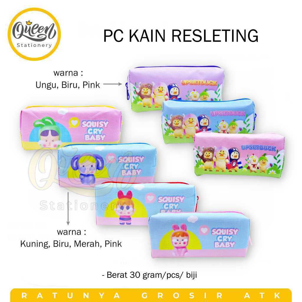 

1 PCS PENCIL CASE KAIN RESTING DS / KOTAK PENSIL TEMPAT PENSIL RESLETING