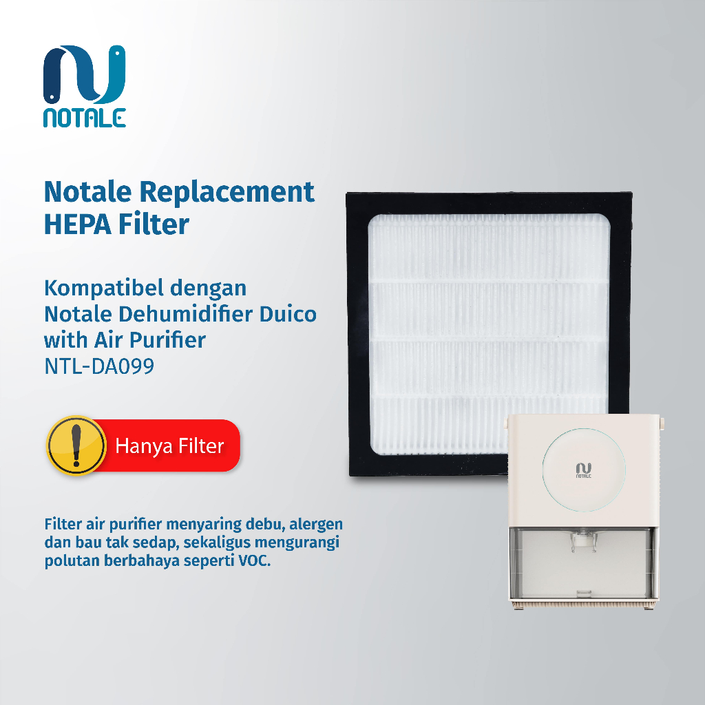 Replacement HEPA Filter Dehumidifier with Air Purifier Notale Duico