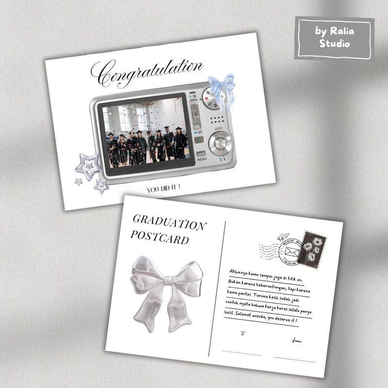 Kartu Ucapan Wisuda Custom | Kartu Ucapan Kelulusan Custom | Kartu Ucapan Custom l Kartu Ucapan unik