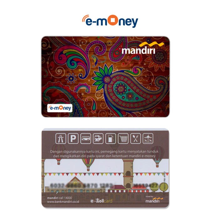 Kartu Batik Wooden E-Money E-Toll Mandiri Custom Card