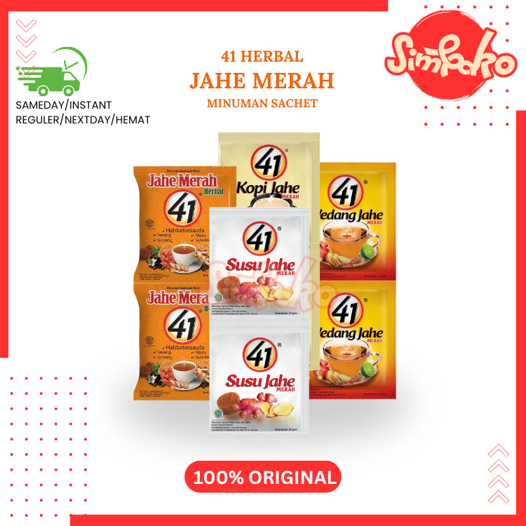

SIMBAKO - 41 HERBAL Serbuk Minuman Jahe Merah Susu Hangat Jahe All Varian 10 Sachet