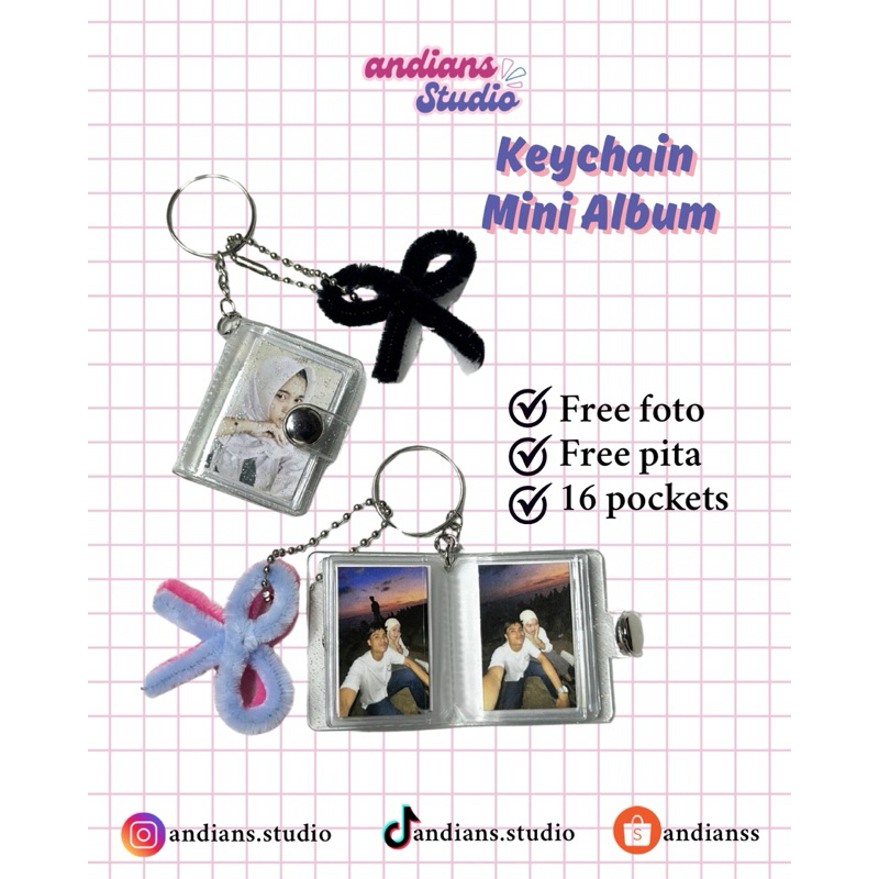 [Album + Cetak]Keychain Mini Album | Gantungan Mini Album | Free foto