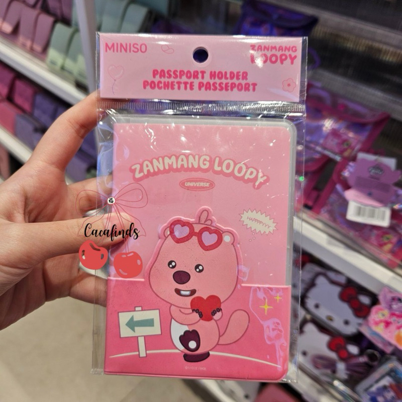 MINISO x LOOPY‼️Passport Holder Zanmang Loopy Collection