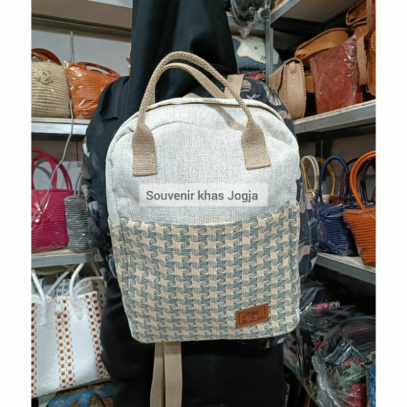 Tas ransel goni jogja termurah|| tas ransel LAPTOP|| tas oleh-oleh khas jogja (BISA COD)