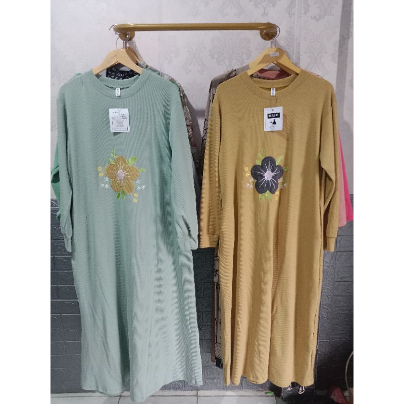 Gamis knite premium L30 import bordir jumbo