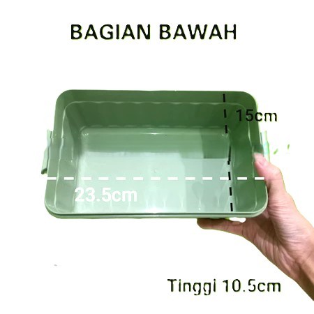 big sale {grosir} 12pcs rantang susun persegi panjang 2 susun 4 sekat rantang hajatan besar rantang