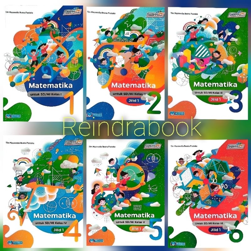 Buku Matematika masmedia SD/MI kelas 1-6 Capaian Pembelajaran