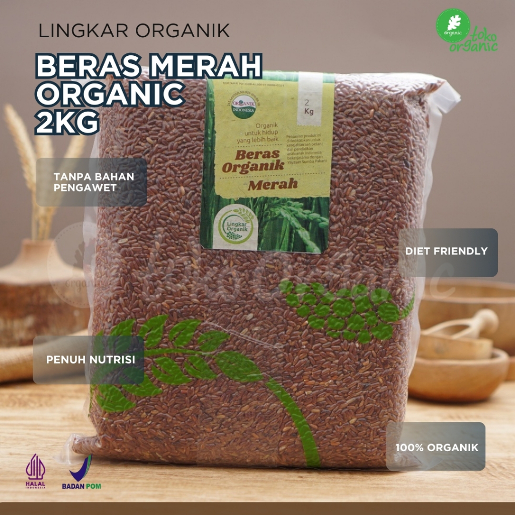 

Lingkar Organik Beras Organik Merah (2kg) Beras Sehat, Beras Merah Organik, Beras Rendah Gula, Beras Diet, Beras Organik Lingkar, Beras Merah Organik Lokal