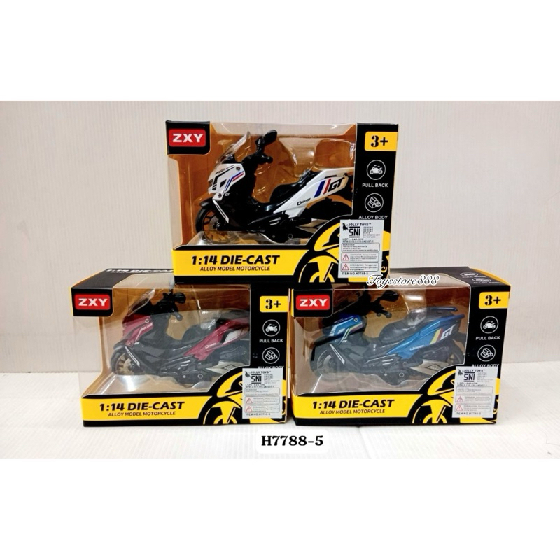 Mainan Diecast Motor - Diecast Motor Matic Toy