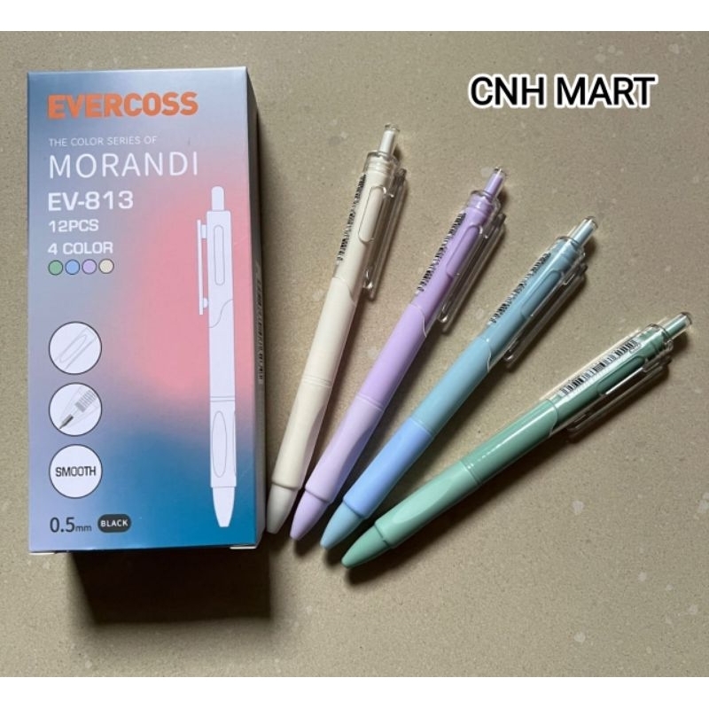 

(12)Pcs Pulpen EVERCOSS EV -813 MORANDI - Pena - Balpen 0.5 MM Warna Pastel Harga 12 PCS