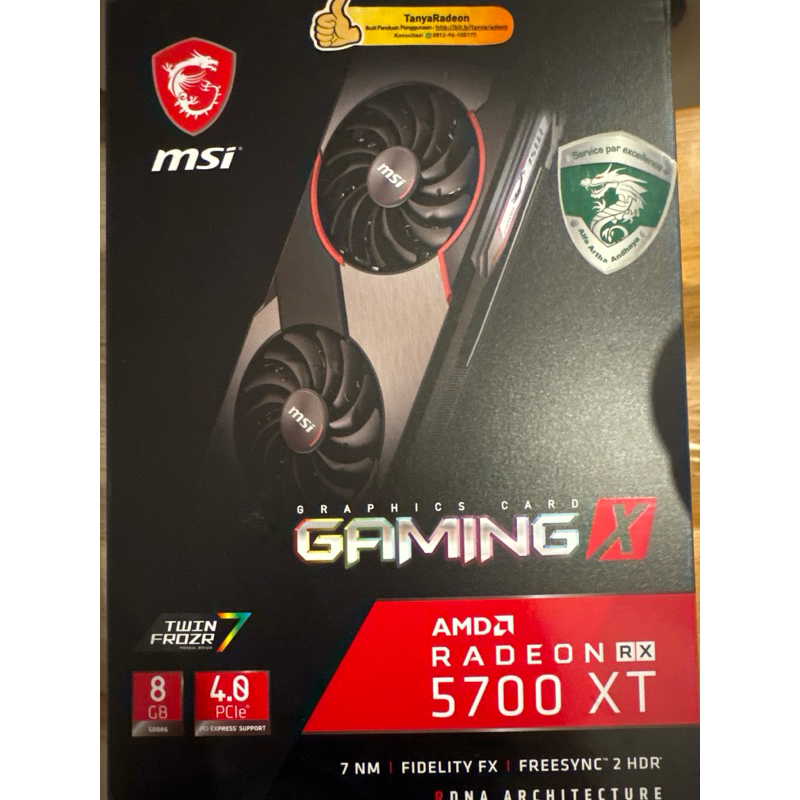 Radeon RX 5700xt msi gaming x