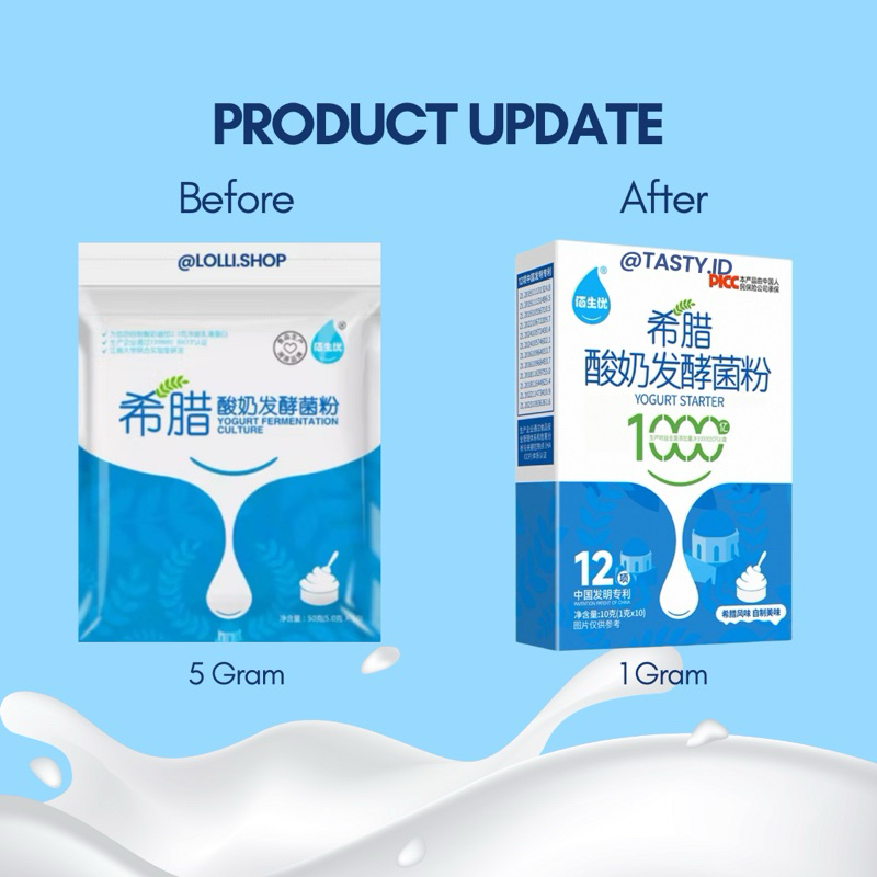 

RB Premium Greek Yogurt Starter / Yogurt Culture / Kultur Yogurt / Bibit Greek Yogurt / Biang Yogurt