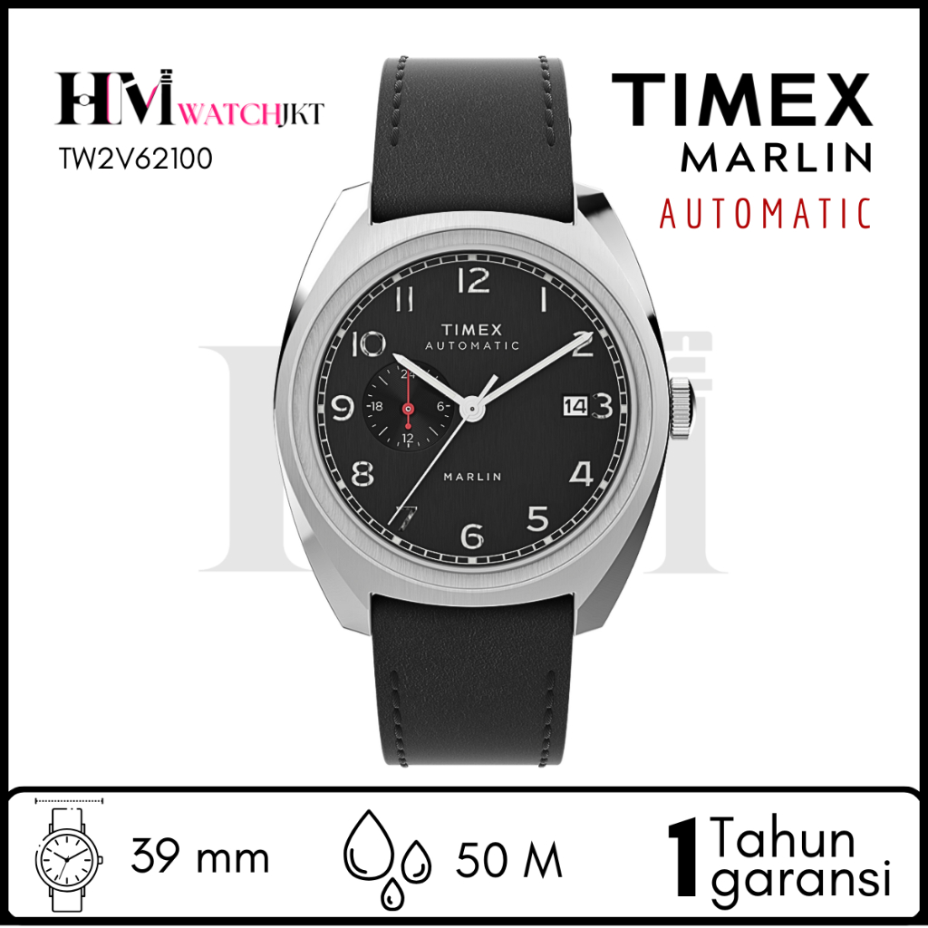 TIMEX TW2V62100 Marlin Jam Tangan Pria Original Analog Automatic Antiair