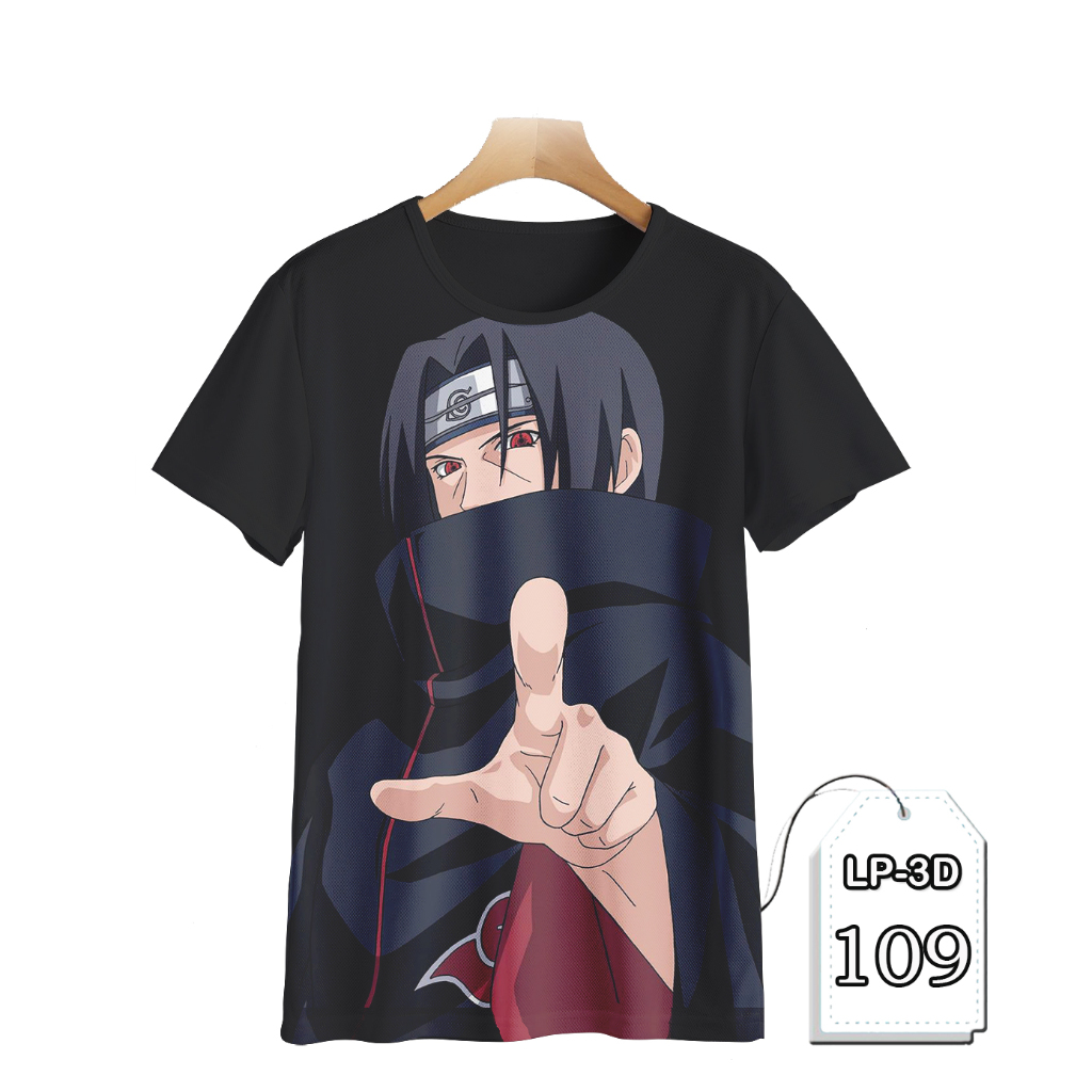 Kaos Itachi Uchiha Baju Dewasa Printing 3D Fashion Kaos Anak Naruto Keren dan Trendy