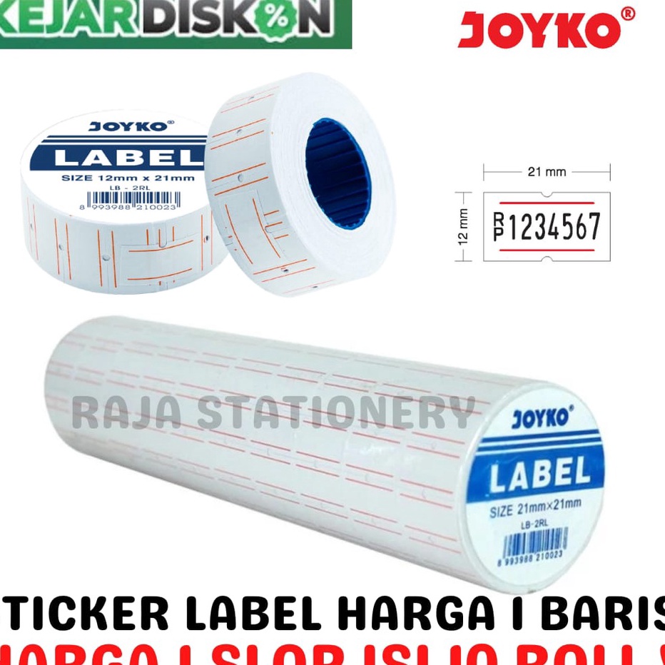 

JOYKO PRICE LABEL KERTAS STICKER LABEL HARGA JOYKO ISI ULANG 1 BARIS REFILL MX55M LB2RL 1PCS