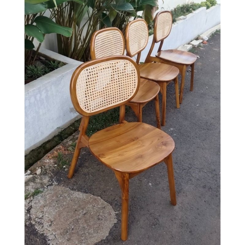Indradewa furniture kursi jepang rotan minimalis kursi makan jepan kayu jati jepara