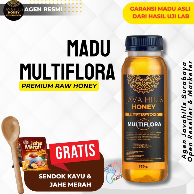 

JAVA HILLS HONEY MULTIFLORA Madu Multiflora java hills honey atasi demam anak lansia sariawan luka diabetes ASLI alami MURNI tanpa Campuran Premium Raw Honey isi 330GRAM BISA COD BAYAR DITEMPAT