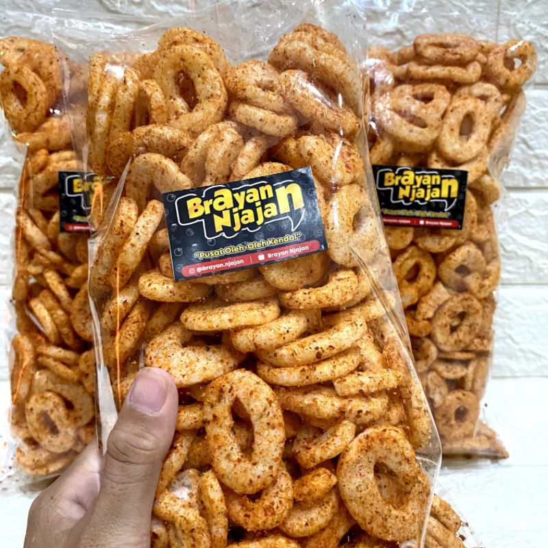 KERUPUK RING PEDAS CEMILAN SUPER LEZAT