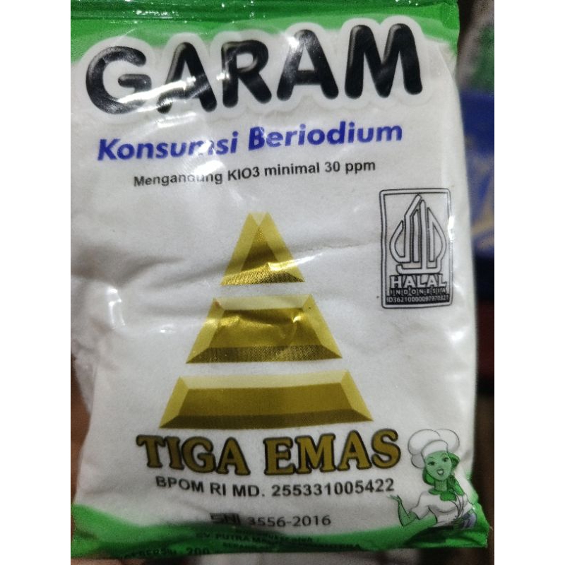 

5 Pcs Garam Masak/Tiga Emas/Garam beryodium 200gr