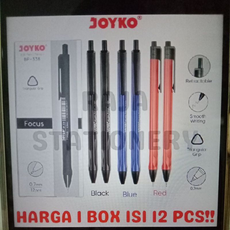 

promo pulpen joyko tombol isi 12pcs
