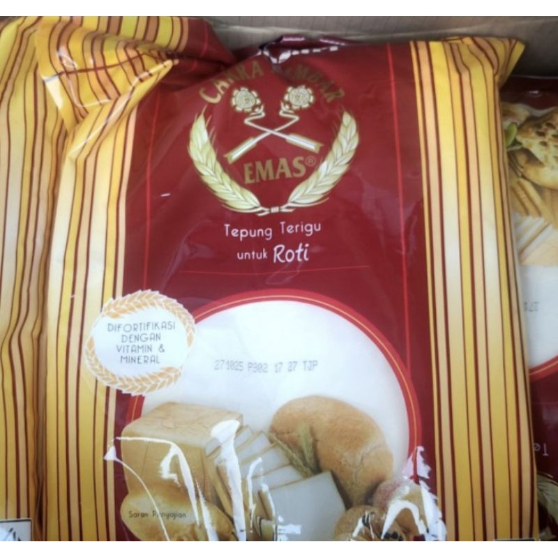 

Tepung Terigu Cakra Kembar Emas Roti 5kg