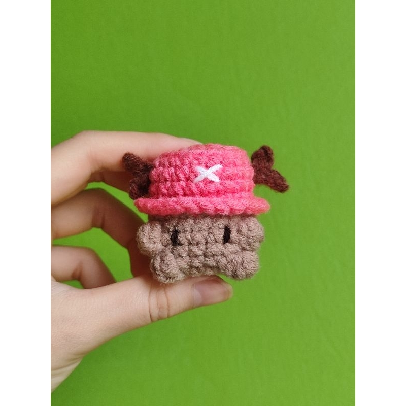 littlecrochety cute chopper crochet keychain boneka rajut gantungan kunci tas chopper imut from one 