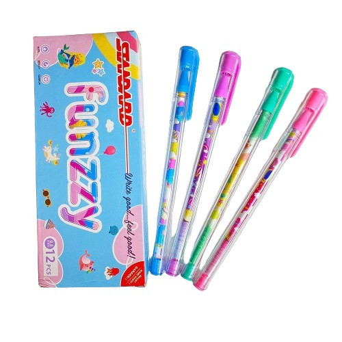 

1 LSN (12 Pcs) Pena Pulpen Ballpen STANDARD FUNZZY