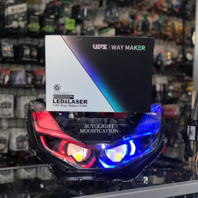 BILED PCX 160 CUSTOM BILED UPS WAYMAKER S500 FULL SET REFLEKTOR