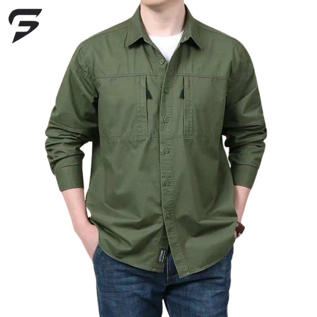 Kemeja Tactical Pria Army Lengan Panjang / Kemeja Tactical Pria / Kemeja Tactical Lengan Panjang / K