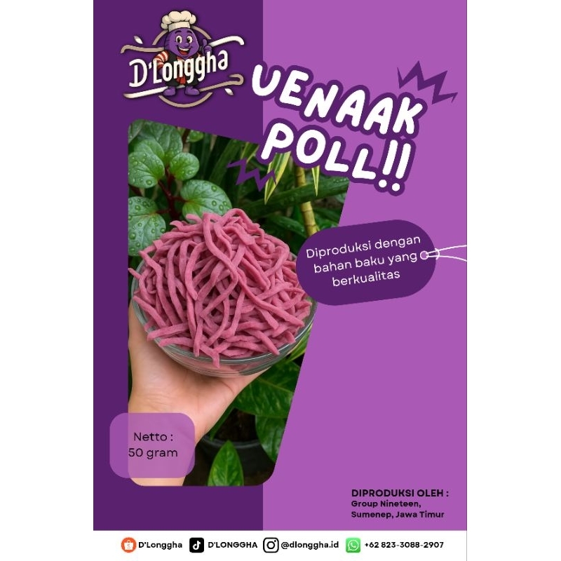 

Stik ubi ungu ladrang ubi 50gram (D'LONGGHA)