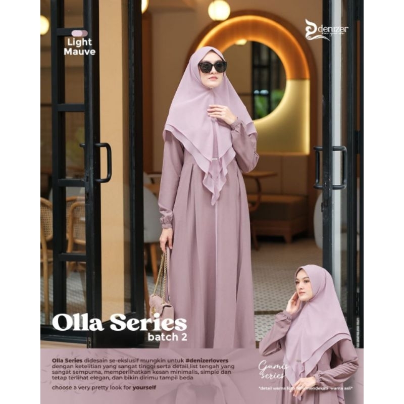 Olla Set Khimar Denizer | Gamis Set Hijab Syar'i