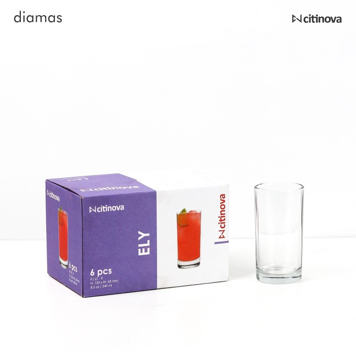 CITINOVA GELAS ELY / GELAS MINUM 6 PCS
