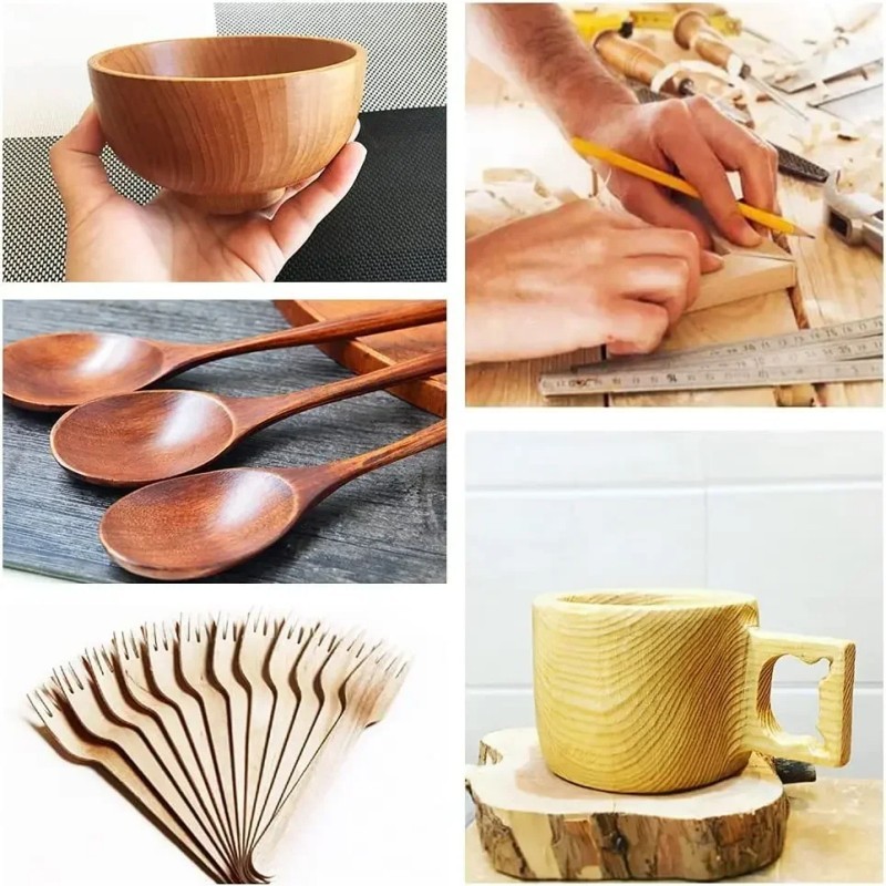 Pisau Dapur Pisau Potong Kayu Pisau Ukir Kayu Model U Tatah Ukir Kayu Satu Set Pisau Kerajinan Pisau