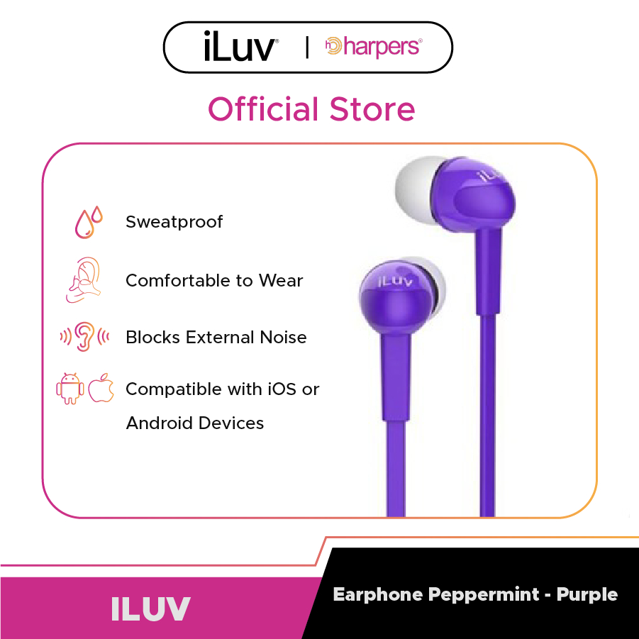ILUV Earphones Peppermint Headphone Headset Earphone