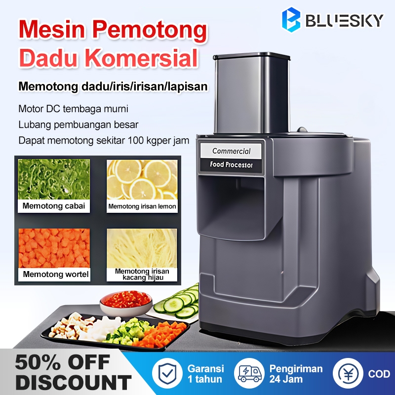 BLUE SKY Mesin Pemotong Dadu/Memotong Dadu,Iris,Irisan,Lapisan/8-in-1 Vegetable Fruit Slicer