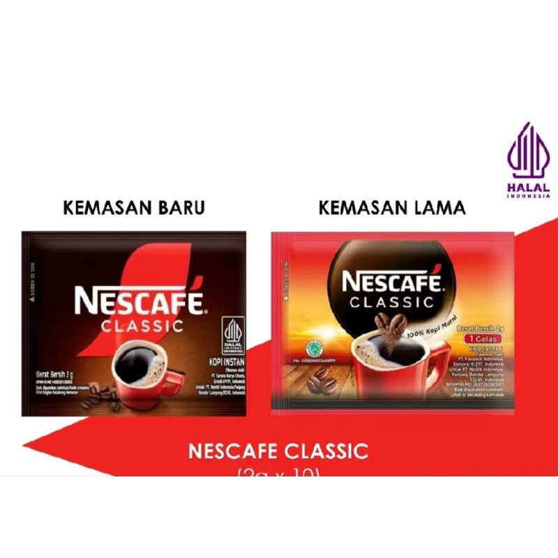 

Nescafe Classic Sachet Kopi Instan Murni Dalgona isi 10 x 2gr