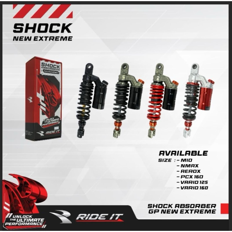 Shock Ride It GP Extrem GEN-2 New As Gold Double Klik Bebek Moge Matic 310mm 330mm 280mm 320mm 340mm