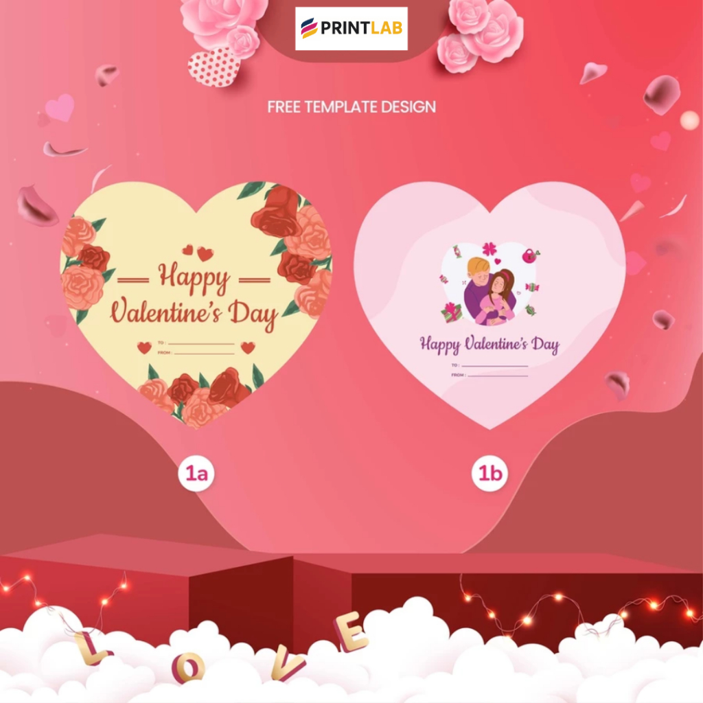 

Print Lab - Hang Tag Baju Edisi Valentine Hari Kasih Sayang - Label Baju - Cetak Hangtag Baju Bentuk Love Hati Teddy Bear